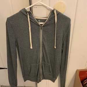 so grey zip up jacket